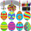 24 Sets Easter Egg Suncatcher Ornaments Decoration Diy Window Paint Art Stickers Craft Kit 8 Designs Easter Egg Suncatchers For Kids Classroom Easter Spring Activity Art Projects Basket Party Favors