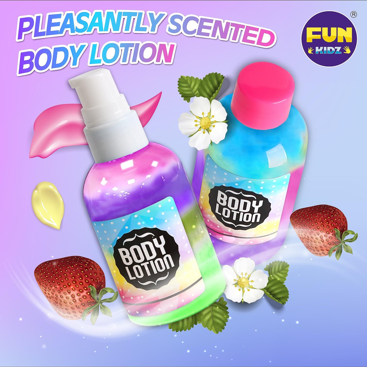 Kid Body Lotion Making kit, FunKidz STEM Makeup Maker kit for Girls Science Kits