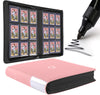 D DACCKIT Toploader Binder Holds 288 Top Loaders - 9-Pocket Top Loader Binder for 3 x 4 Rigid Card Holders for Trading Cards or Sports Cards Model A - Light Pink