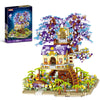 Pqkie Tree House Building Set,3049 Pcs Friendship Treehouse Street View Building Kit,Stem Creative Forest House Micro Blocks Toy