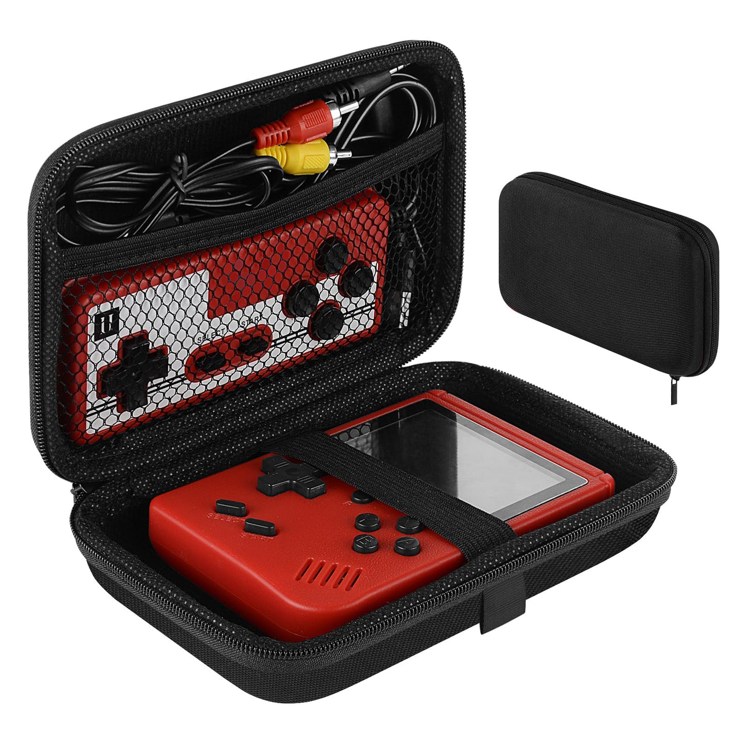 Linkidea Handheld Game Console Carrying Case, Protective Travel Retro Mini Game Player Box for Charging Cable, Earplugs, Batteri