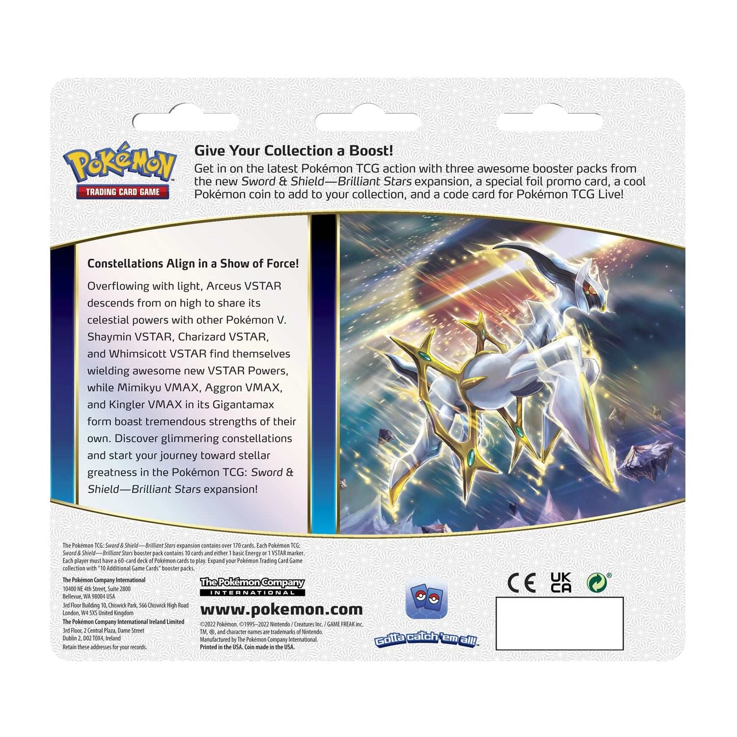 Pokemon Sas9 Brilliant Stars 3 Pack Blister - Glaceon