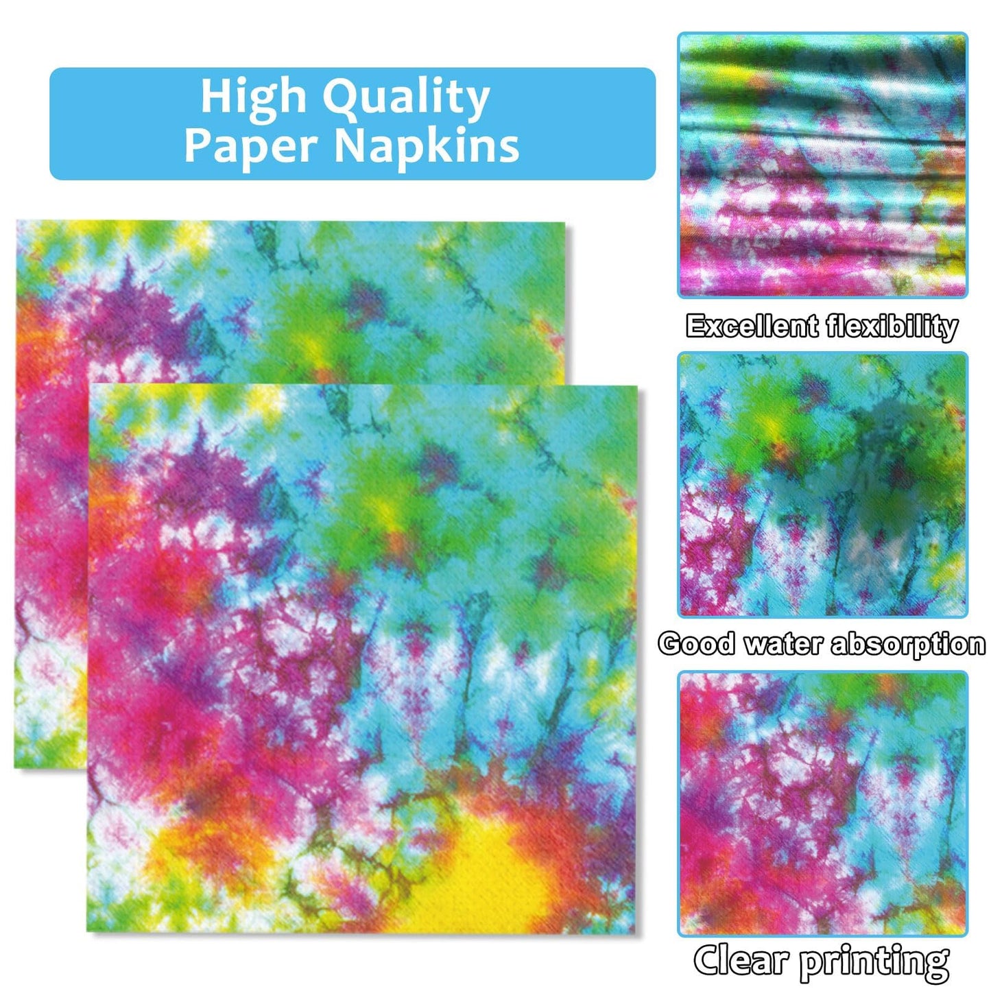 25 Guests Tie Dye Party Supplies Tie Dye Birthday Party Plates And Napkins Forks For Girls Tie Dye Birthday Party Decorations Ti