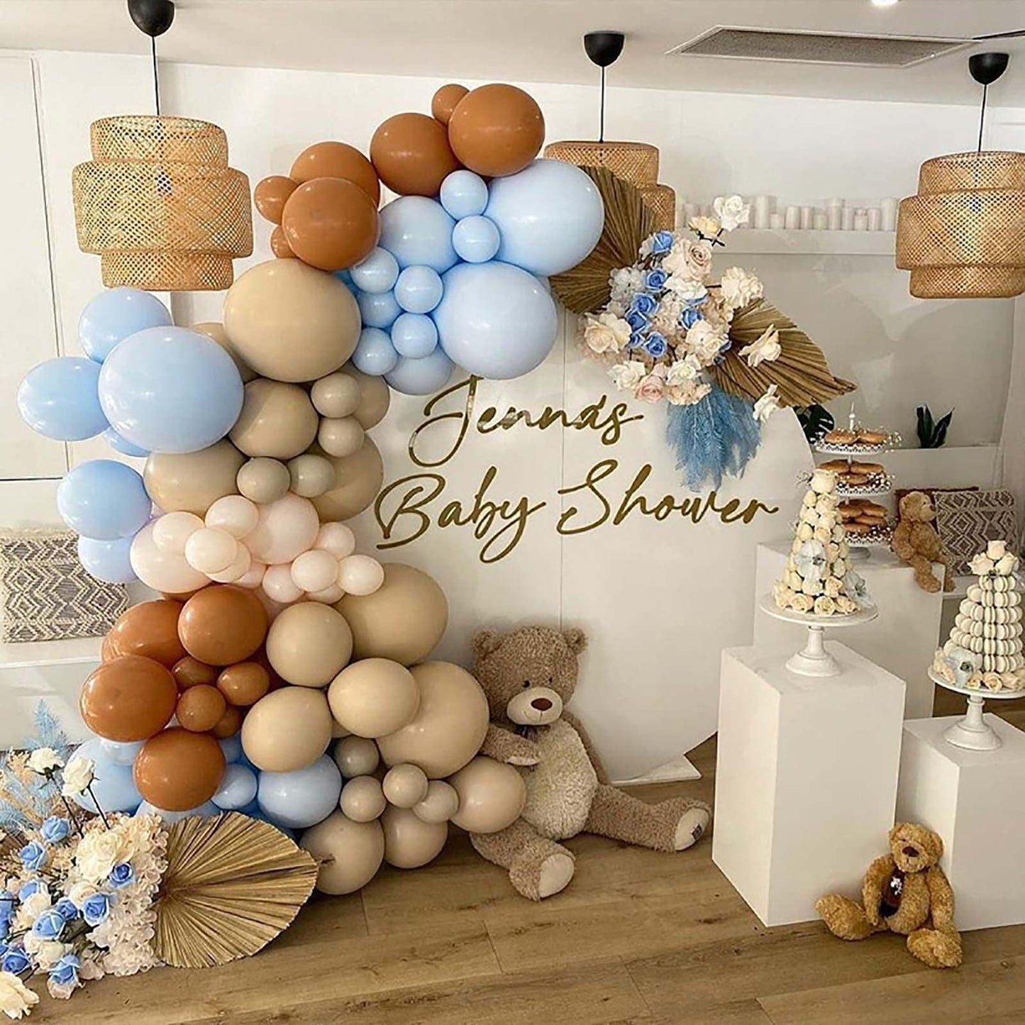 Kalor 18 Inch White Sand Balloons, 10Pcs Thick Latex Round Helium Balloons For Birthday Family Party Wedding Party Baby Shower Decoration Supplies