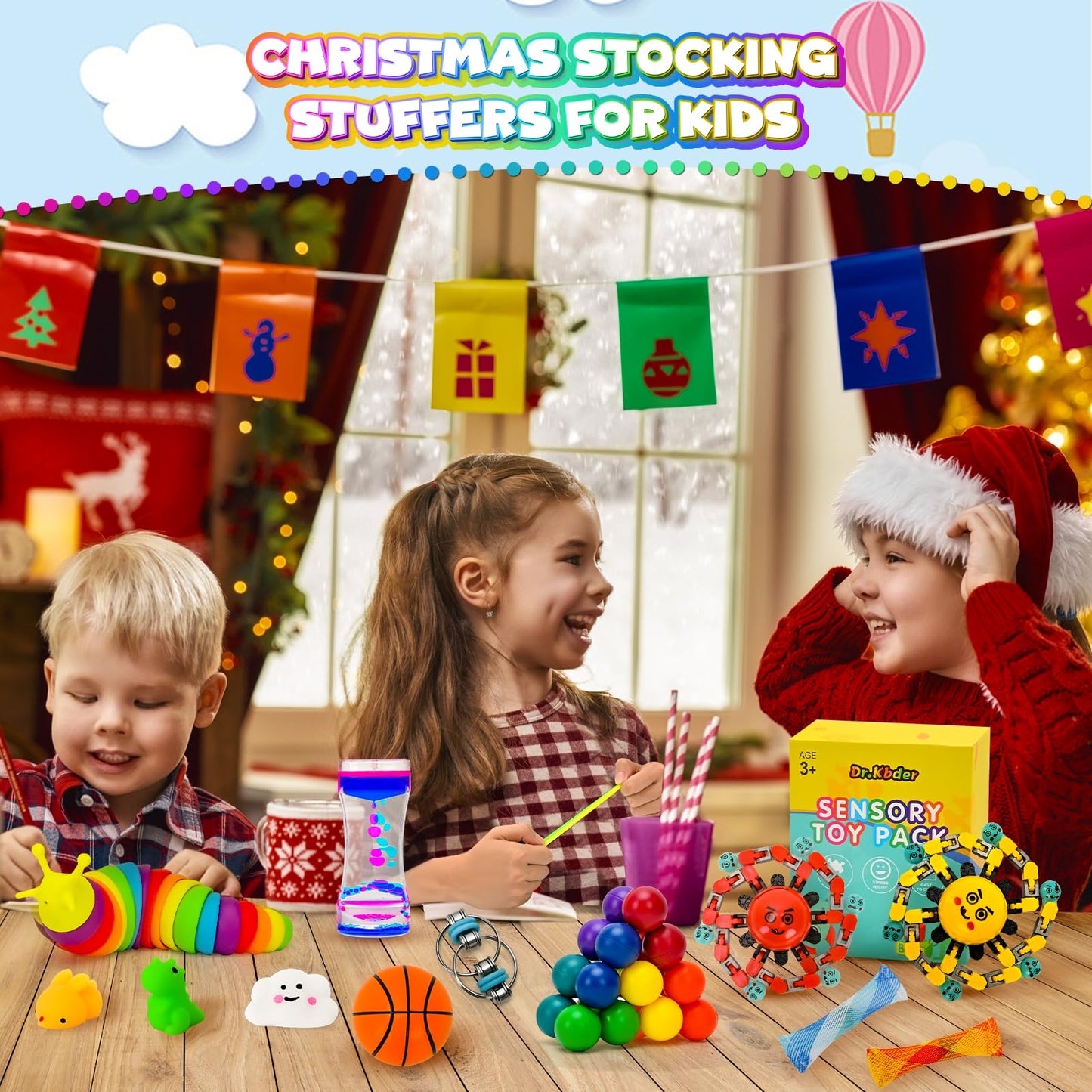 30 Pack Sensory Fidget Toys For Kids Classroom, Autism Sensory Product Calm Down Fidgets For Kids Age 5-7, 8-12, Adhd Stress Relief Travel Toys Christmas Stocking Stuffers For Kids Teens