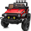 Outfunny 24V Ride-On Truck, Kids Electric Car With Remote Control, 4 Wheels Suspension, Safety Belt, Lights & Music, Ride-On Toy