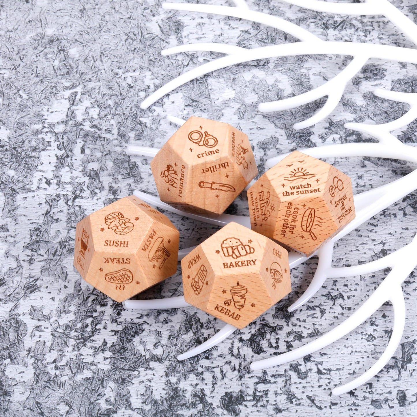 Stocking Stuffers For Women Men Adults, For Women Men, Anniversary Wood Decision Dice Gifts For Couples White Elephant Gifts Val