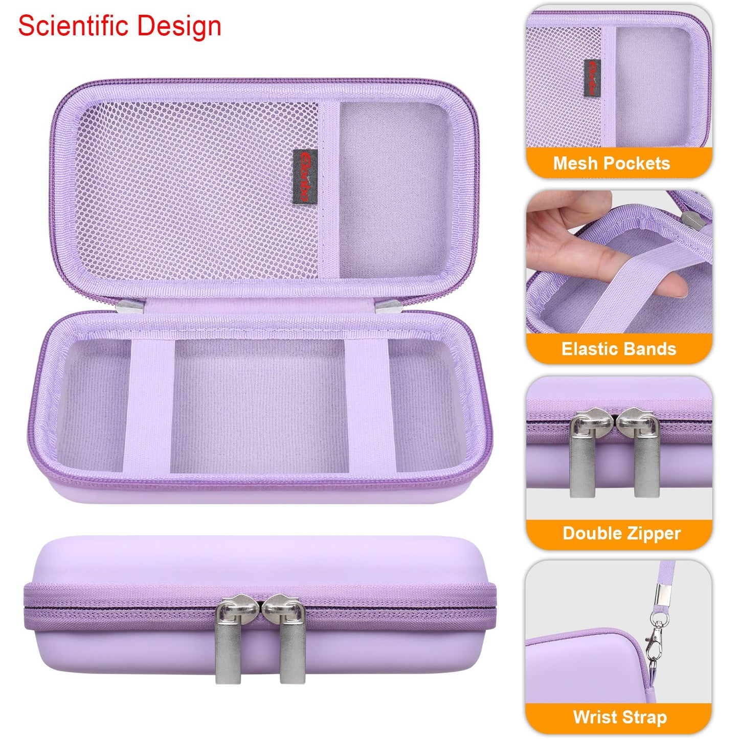 Elonbo Carrying Case For Kavoyi/ Tebiyou/ Beico 32 Bit Handheld Games, Portable Arcade Gaming Player Travel Storage Cover, Elect