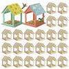 DoubleFill 60 Pcs Wooden Bird Feeder Kits for Kids Outdoor Build Your Own Bird Feeder Kit Painting Activities Crafts Outside Gar