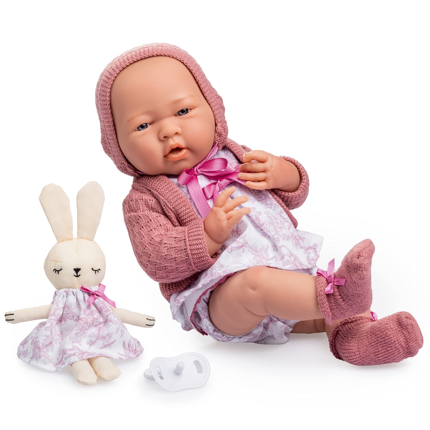 Jc Toys La Newborn Royal Collection | Anatomically Correct Real Girl Baby Doll | 15' All-Vinyl Baby Doll | Designed By Berenguer Made In Spain | Ages 2+ | Pink Gift Set