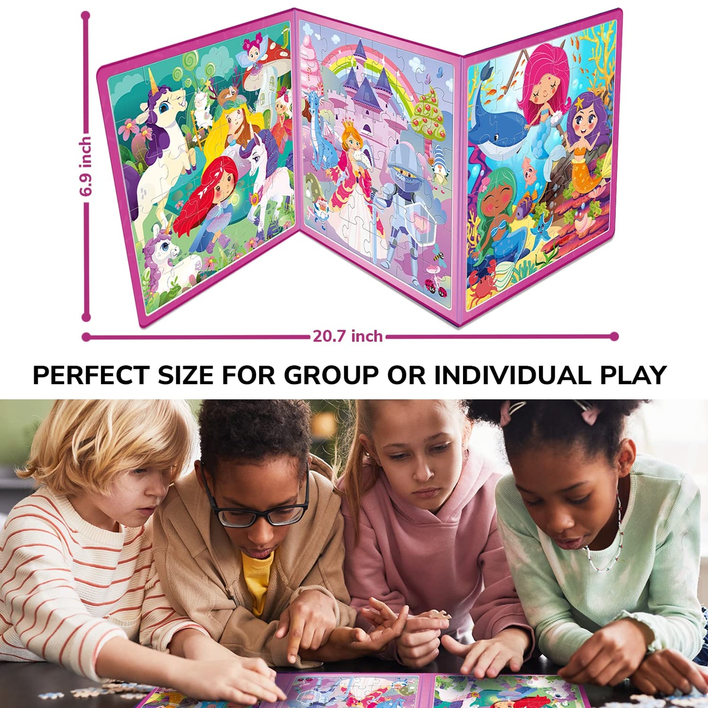 Quokka Magnetic Puzzles For Kids Ages 4-6 - 36 Pieces Sudoku Toddler Puzzles Ages 2-4 - Travel Puzzle For Kids Ages 3-5 - Princess Unicorn Mermaid Toddler Travel Toys - Car Airplane Road Trip Games