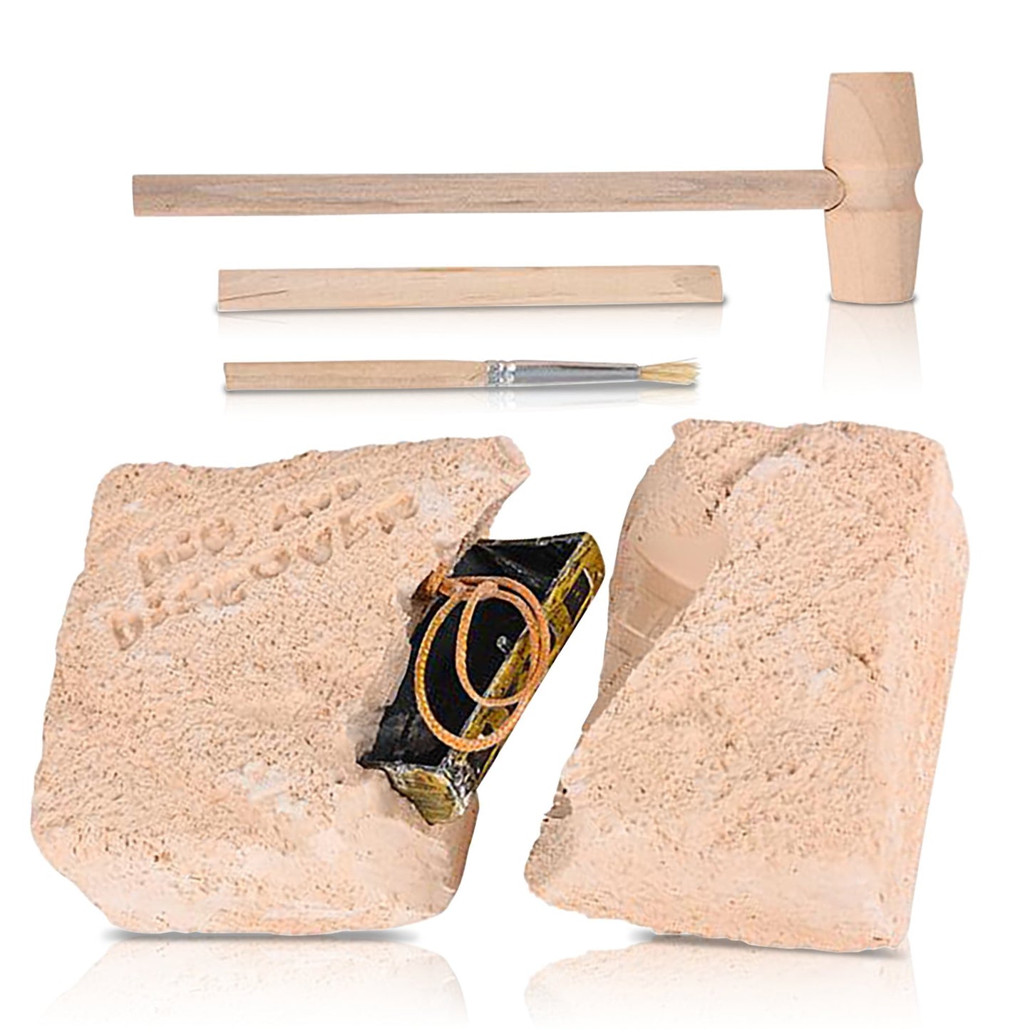 Artcreativity Pirate Treasure Dig Kit For Kids - Gem Excavation Set With Digging Tools - Interactive Excavating Toys - Great Birthday Gift Idea, Contest Prize For Boys And Girls