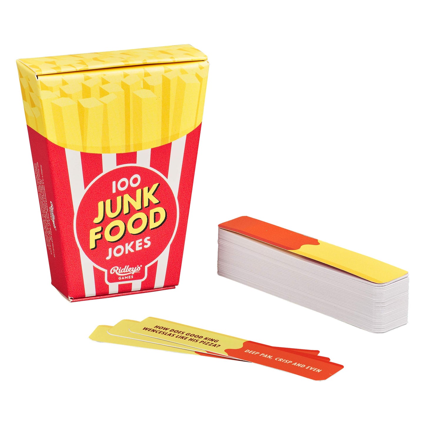 Ridley'S Games: Junk Food Joke Cards – Includes 100 Jokes For Kids And Adults, Funny Jokes For Family-Friendly Fun – Makes A Great Gift Idea