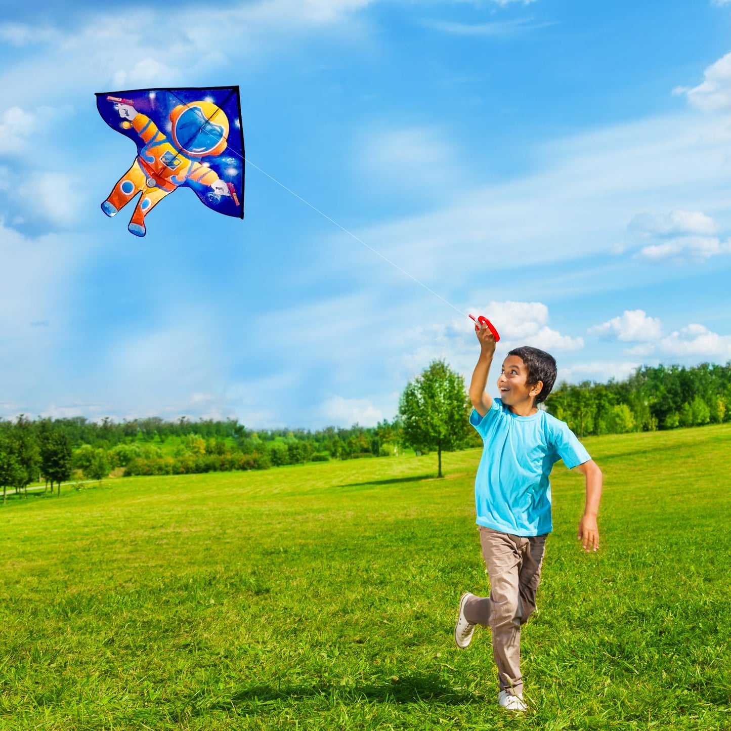 Honbo Large Delta Kites For Kids & Adults,New Astronaut Kite,Easy To Fly Kite,Beginner Kite For Kids Ages 4-8,Beach Kite For Outdoor Games And Activities