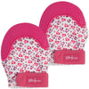 Pbnj Baby Silicone Infant Teething Mitten Teether Glove Mitt Toy - Heart 2Pk