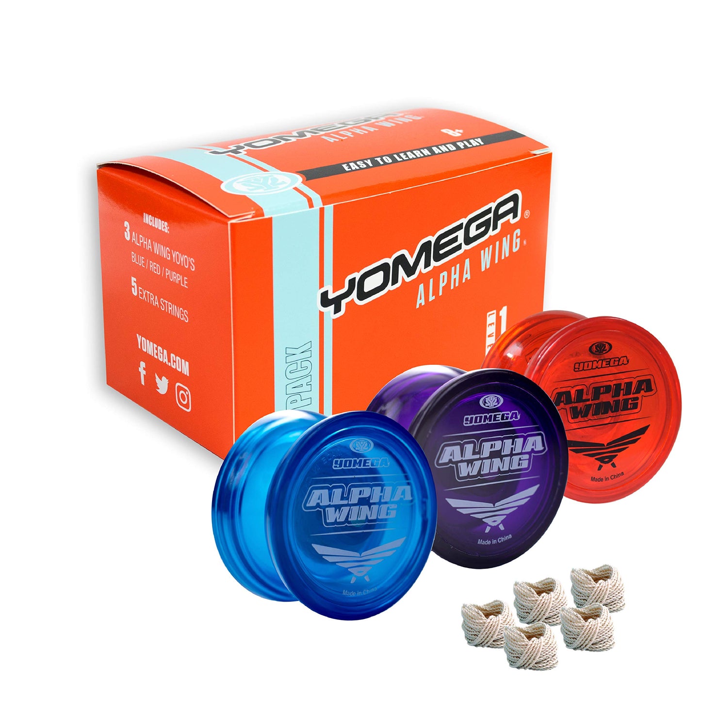 Yomega 3X Alpha Wing Yoyo, Fixed Axle Yo-Yo Designed For Beginner. String Trick Play And Fixed Axle Enthusiasts! (Classic)