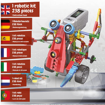 Science4You Robotics Alfabot - Robot Building Kit For Kids, 238 Pieces - Build Your Own Robots And Make Them Move - 3 Different Robots In 1 Toy - Stem Educational Toy For Kids Age 8-14