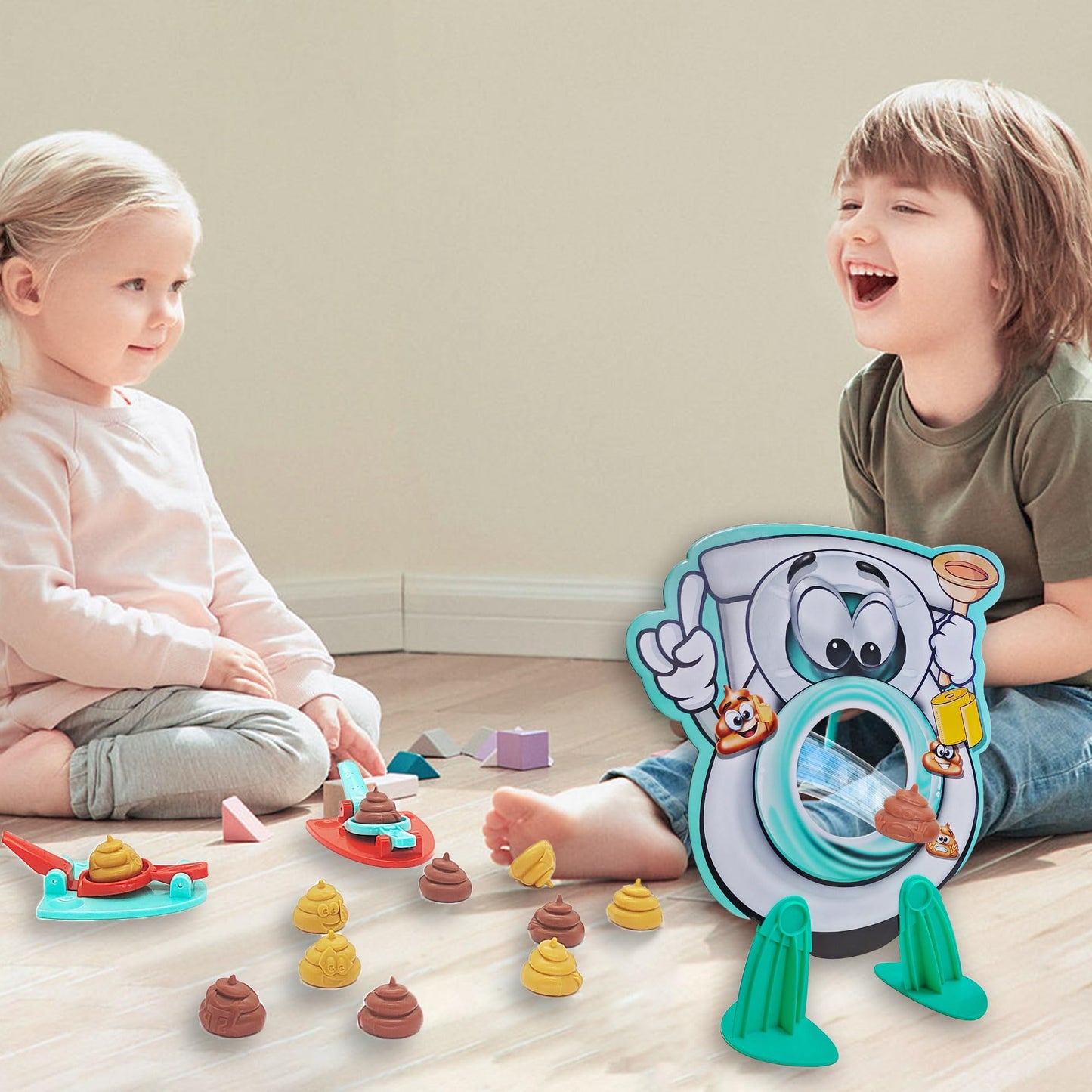 Anemeeoke Poop Family Game - Funny Shooting Game - Fast And Frenzied Launching Poop -Gift For Kids 3 4 5 6 7 8 Year Old