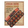 Africa Heartwood Project African Oware Mancala Board - Hand-Carved Solid Wood with Adinkra Symbol, Wooden Folding Mancala Design