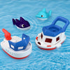 Iplay, Ilearn Toddler Boat Bath Toys, Baby Bathtub Shower Toy Set W/ Wind Up Swimming Boats, Pool Floating Fish, Kids Bathtime Water Play, Birthday Gifts For 18 Month, 2 3 4 Year Old Boys Girls
