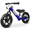 KRIDDO Toddler Balance Bike, 12" Push Bicycle, Ages 18 Months to 5 Years, Blue, Carbon Steel, Model KB002-BLUE, Customizable Stickers Included