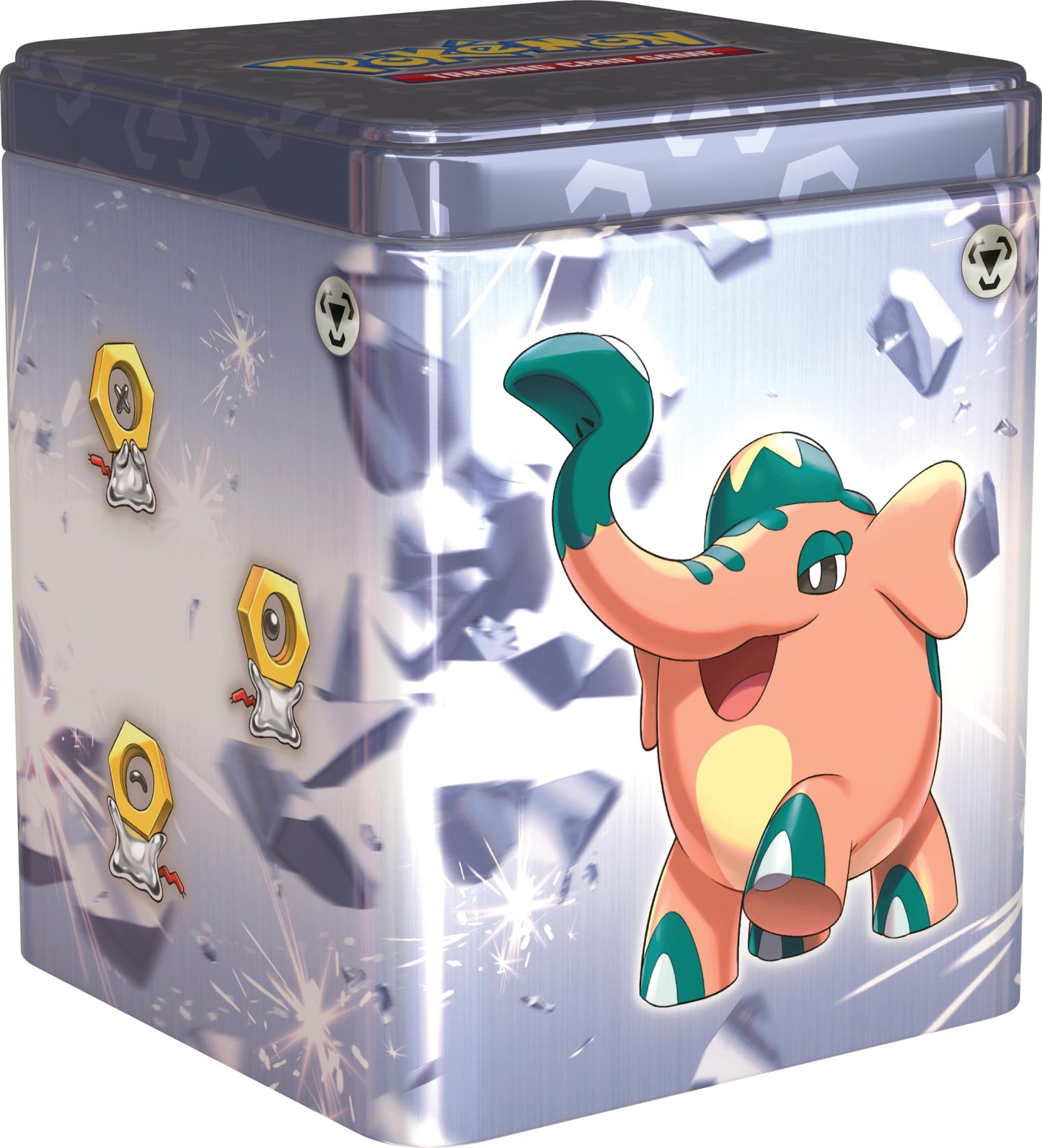 Pokmon Tcg: Metal Stacking Tin (3 Booster Packs & 2 Sticker Sheets)
