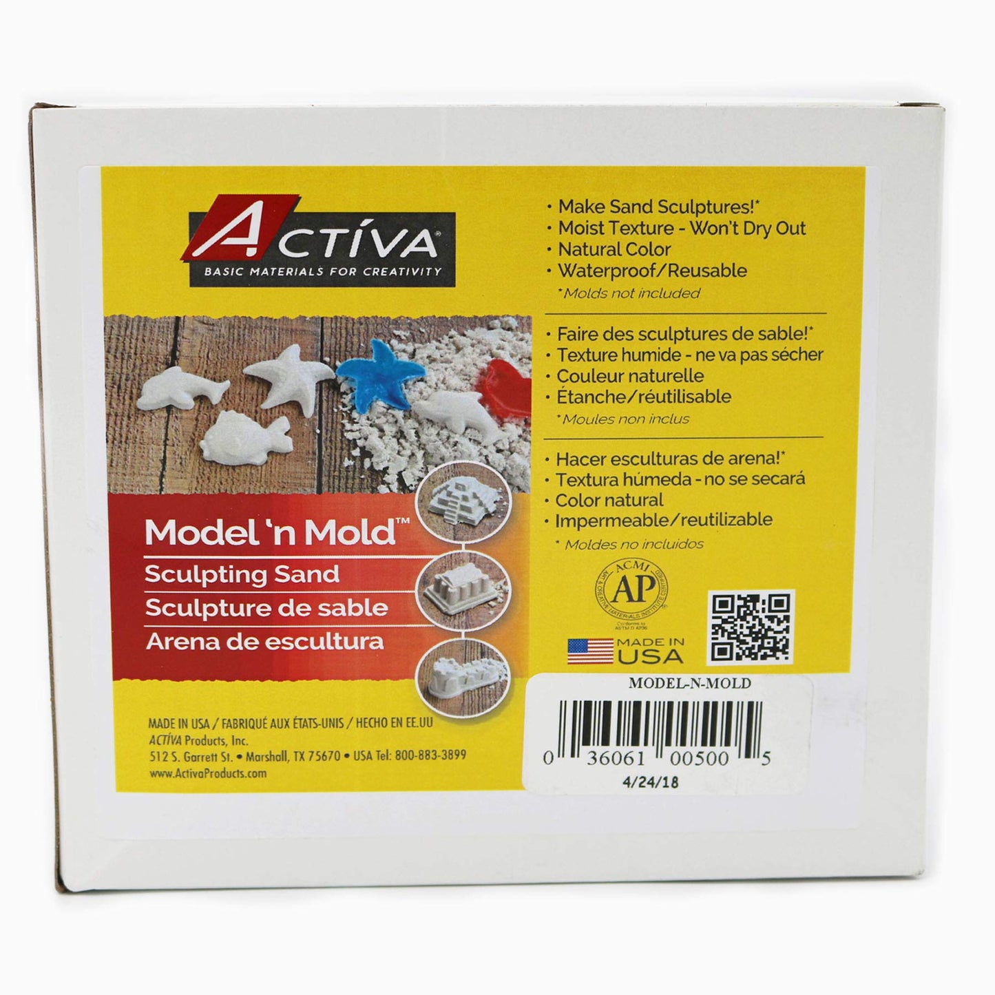 Activa Model 'N Mold Sculpting Sand, 3 Lbs., Natural White