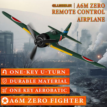GLUISEUR RC Plane 4 Channel Remote Control Airplanes, 4-CH RC Airplane Ready to Fly Zero-Fighter Radio Controlled Aircraft for B