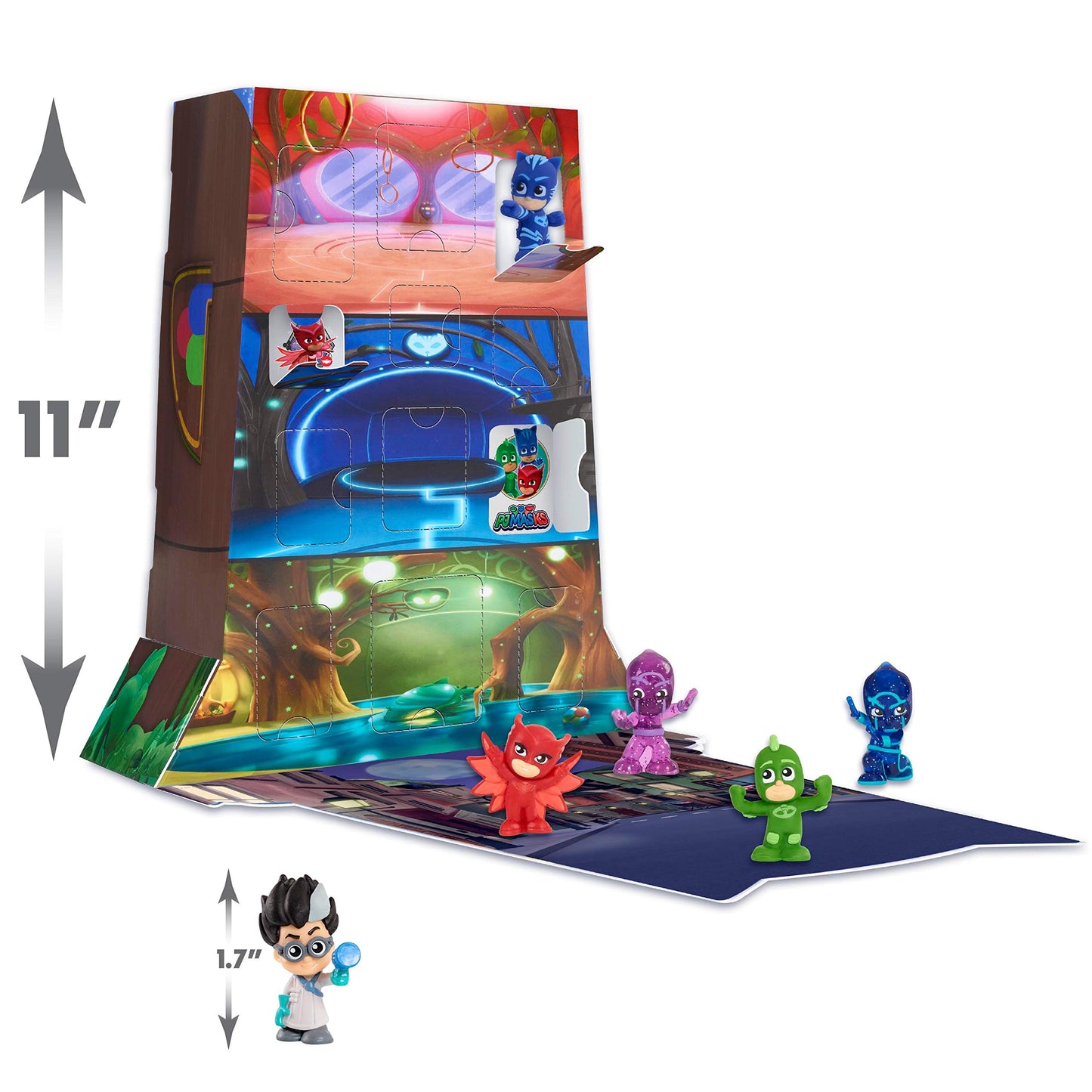 PJ Masks Night Time Surprise Micros Figures HQ Box Set - Box 1, Collectible Figures, Kids Toys for Ages 3 Up by Just Play