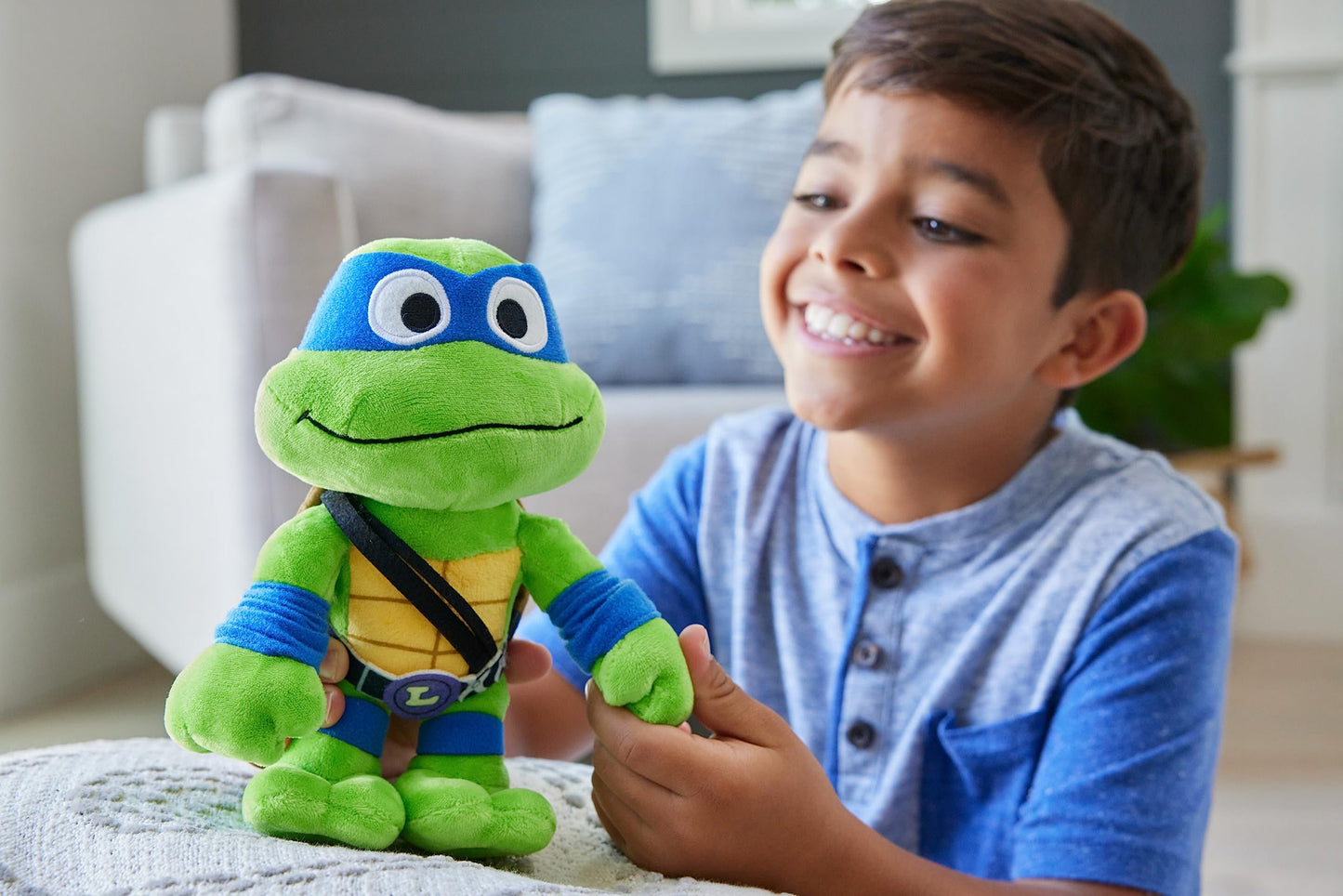 Mattel TMNT Leonardo Plush Toy - 8 Inch Soft Doll, Multicoloured, Model HRC77