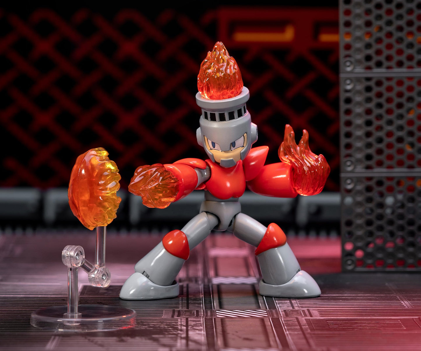 Mega Man 4'' Fire Man Action Figure, Toys For Kids And Adults