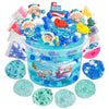 Lawoho Sheep Clear Slime 300Ml, Blue Slime Kit For Girls Ages 8-12 With 11 Packs Slime Add-Ins, Slime For Kids Party Favors, Non Stick Clear Slime For Kids Birthday Halloween Christmas Easter Gifts