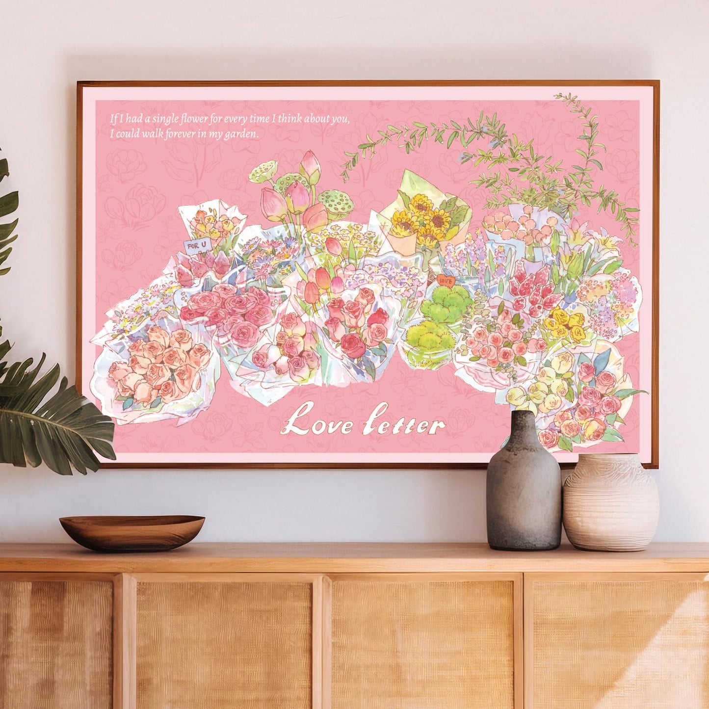 Momibook Puzzles For Adults 1000 Piece Jigsaw Puzzles Of All Flowers Come To You, Painting Image Difficult Challenging Hard Impo