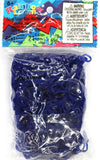 Rainbow Loom Navy Blue Jelly Rubber Bands Refill + C-clips