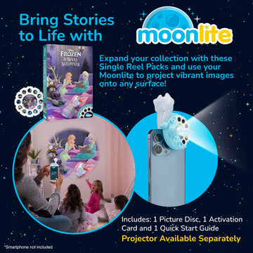 Moonlite Storybook Reels for Flashlight Projector - Frozen Royal Sleepover, Multicolor, Model 210110, Ideal for Kids 12 Months and Up