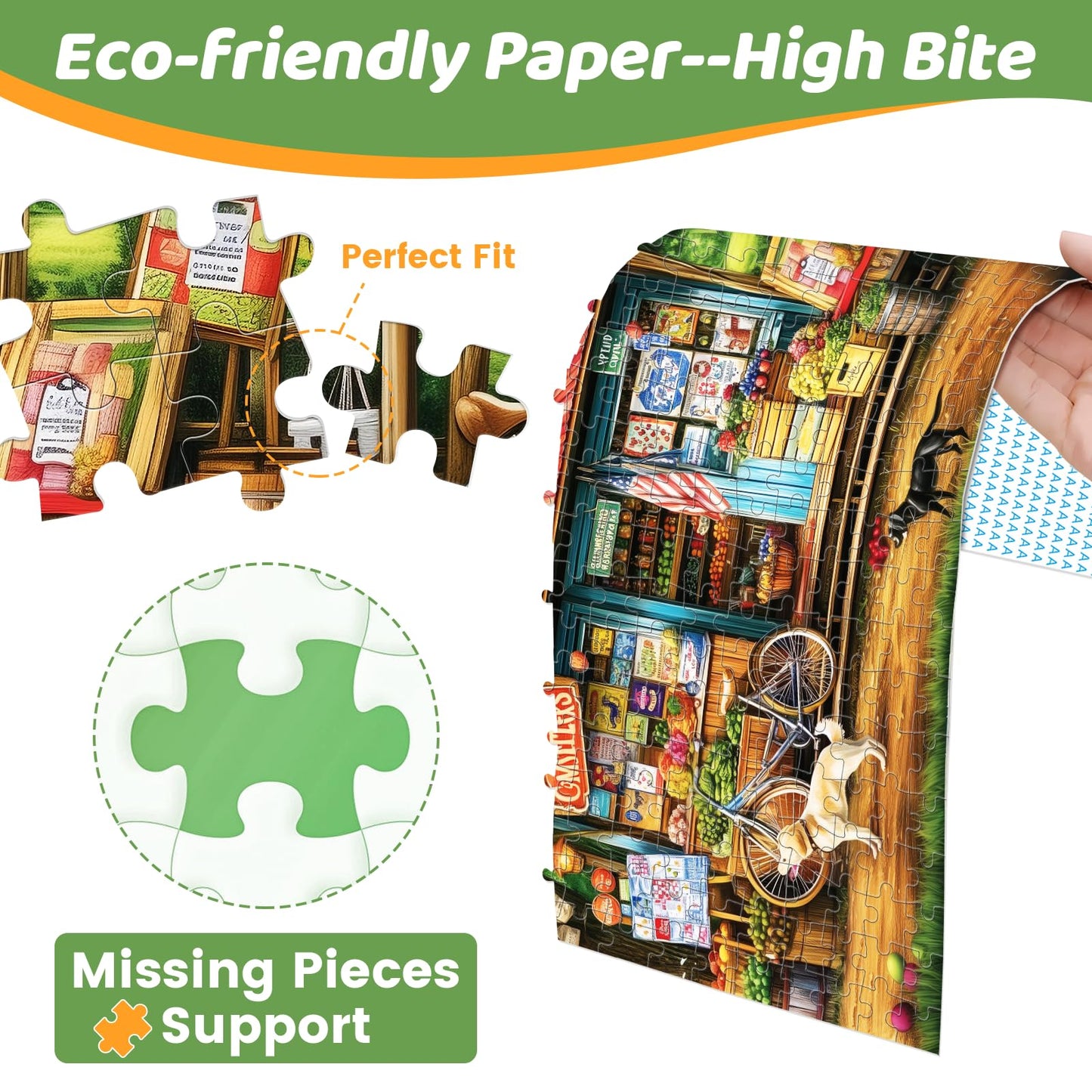 Puzzles 300 Pieces For Adults | Ht Vegetable Store Puzzles | Recycled Cardboar Jigsaw Puzzles 300 Pieces | Challenging Family Activity Great Gift Idea For Family Friends | 20.5 X 15 Inches