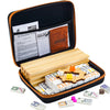 Bucher&Rossini Double 12 Dominoes Set with 4 Racks, Hard EVA Case, for Adults & Kids, Mexican Train Game