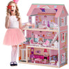 ROBOTIME Wooden Dollhouse, Doll Houses Playset with 24 Pcs Furniture for 4, 5, 6-Inch Dolls, Dollhouse Gift for 3+ Year Old Girl