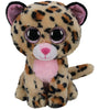 Ty Livvie Leopard Beanie Boo Plush Stuffed Animal, 15cm, Multi-coloured, Model 36367