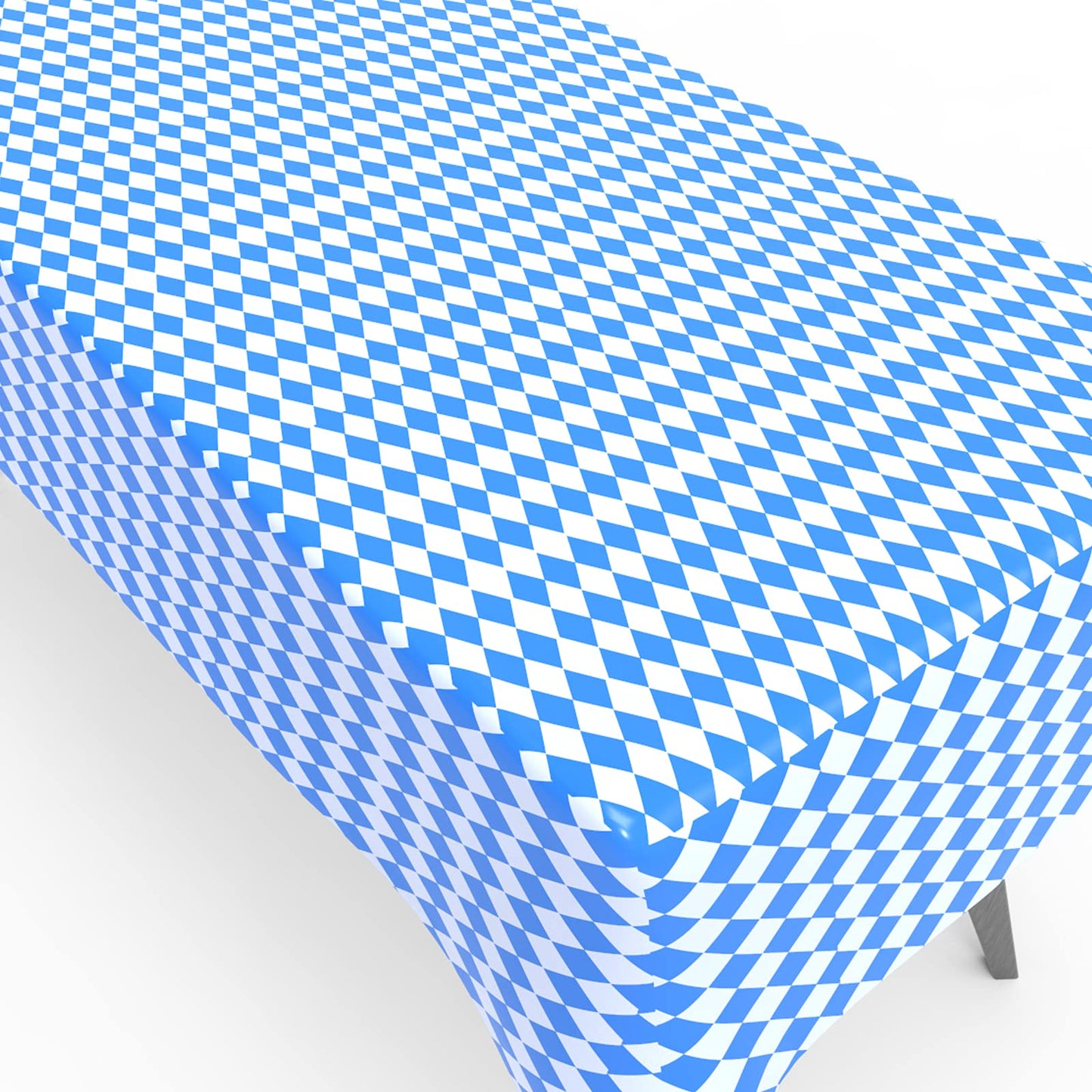 Iceyyyy 6 Pcs Oktoberfest Tablecovers - 54 x 108 Oktoberfest Bavarian Flag Check Table Cloth Blue Diamonds Bavarian Tablecover f