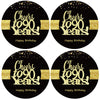 Sumerk 48 Pcs Cheers To 90 Stickers Large Bottle Stickers 90Th Birthday Stickers Card Seals 2 Inches Round Happy Birthday Party