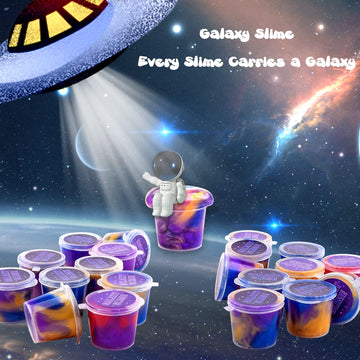 Galaxy Slime Kit 40 Pack, Mini Putty Slime Easter Party Favor For Kids Girls Boys, Soft, Stretchy&Non-Sticky, Stress Relief Colo