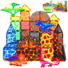 Dinosaur Toys Magnetic Tiles Lava Dinosaur World Set - Magnetic Blocks Building Toys For Kids 3-5 5-7 Girls Boys Toys Age 4-6 6-8, Classroom Must Haves Toddler Sensory Toys For 3+ Year Old Kids Toys