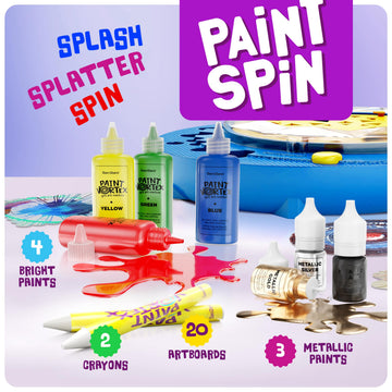 Dan&Darci Paint Spin Art Machine Kit - Arts & Crafts for Kids Ages 6-9 - Multi-Color Painting Spinner Toys - Great Birthday Gift Idea