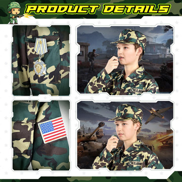 Giftinbox Kids Army Costume For Boys Military Soldier Costume With Army Toys,Dress Up Boys Costume Halloween Costumes For Kids Boys 5-7…
