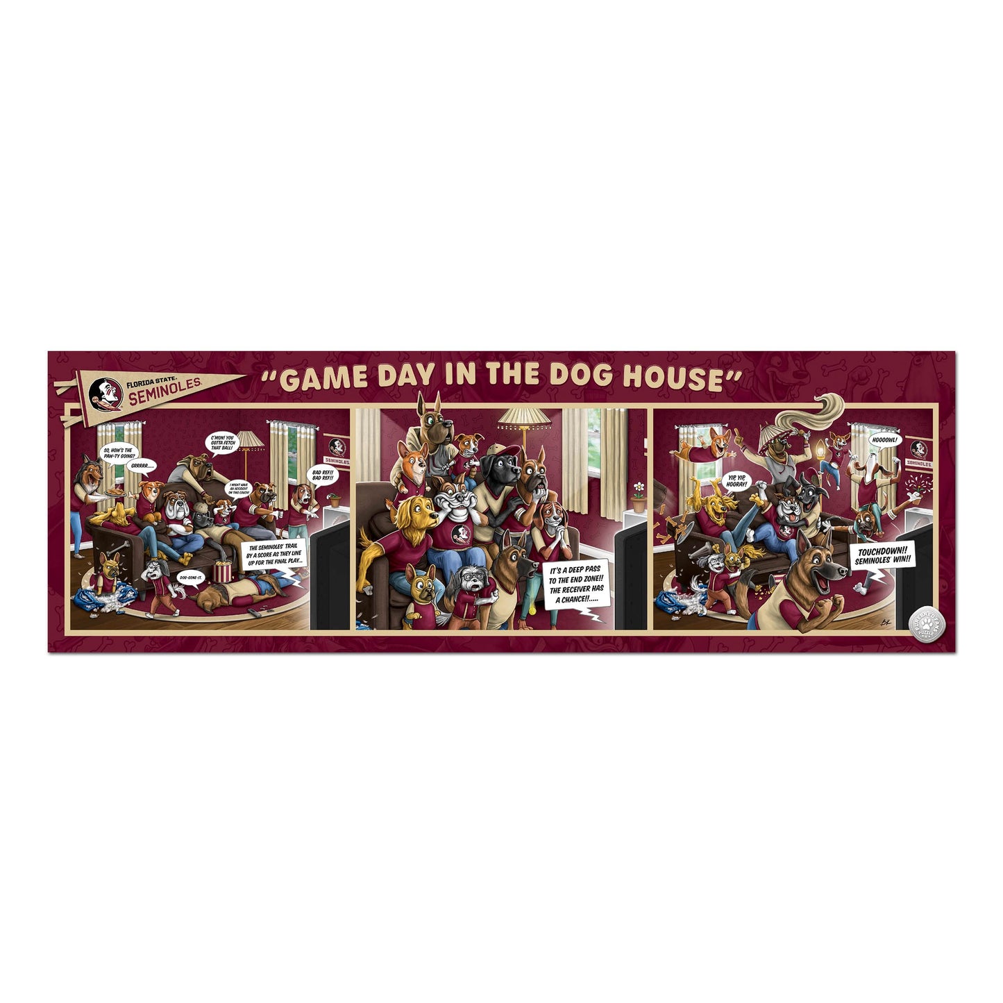 Youthefan Ncaa Florida State Seminoles Game Day In The Dog House 1000Pc Puzzle