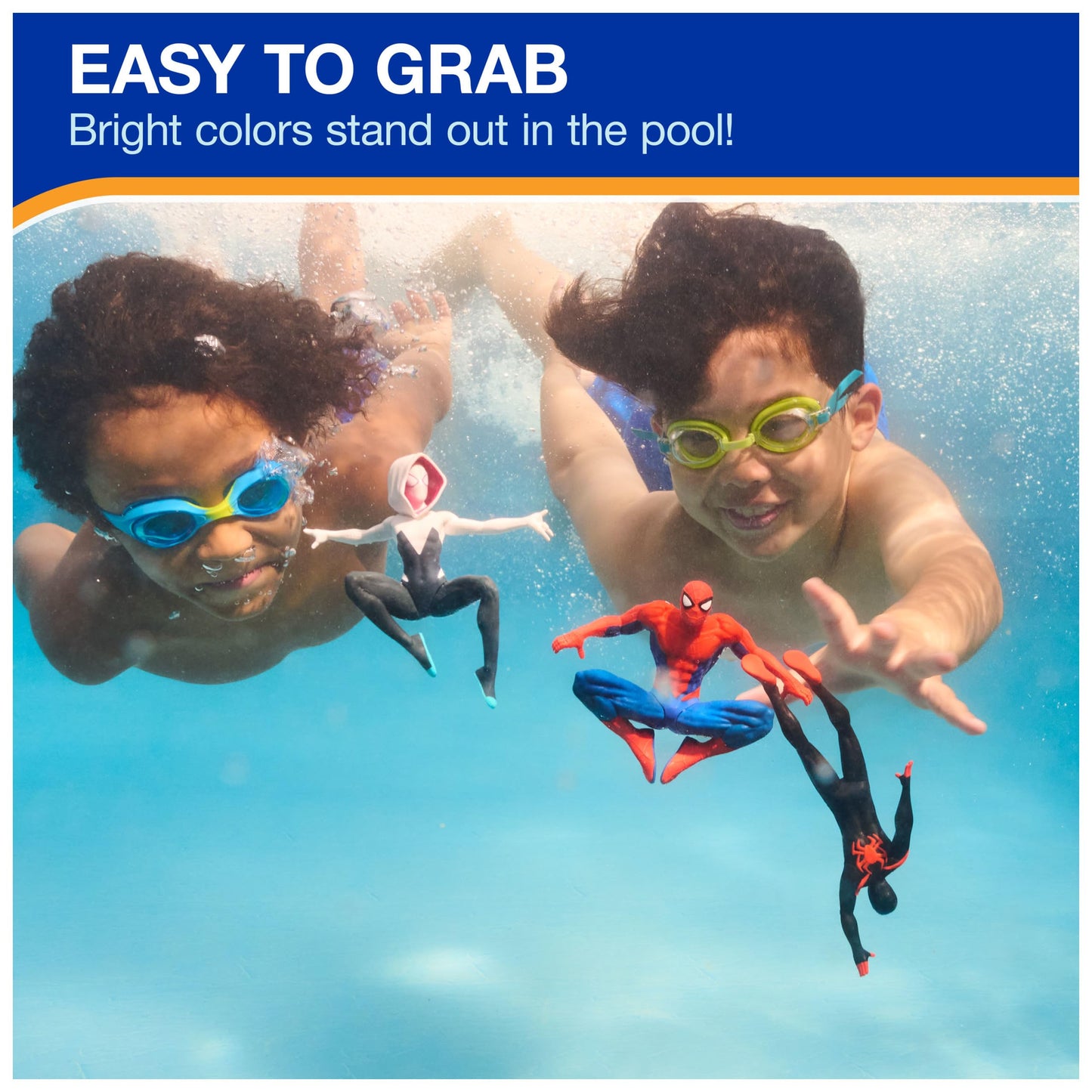 Swimways Marvel Spidey Dive Characters 3-Pack, Swimming Pool Accessories & Kids Pool Toys, Pool Party Supplies & Water Toys For
