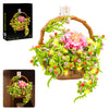 SATHIBI Flower Bouquet Building Set, 691 PCS Plastic Bonsai Plants with LED Light, Pink Decor for Adults & Kids