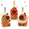 Achwishap 3PCS Capybara Plush Keychain,Cute Keychain Capybara Stuffed Animal,Soft Capybara Plush Toys Key Chain,Kawaii Plushie S