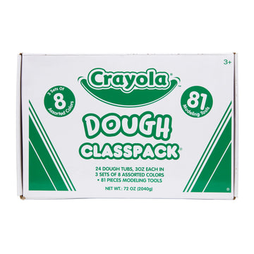 Crayola Assorted Dough Classpack With Tools, 8 Colors, Art Supplies, Over 100 Pieces, 24 Per Carton